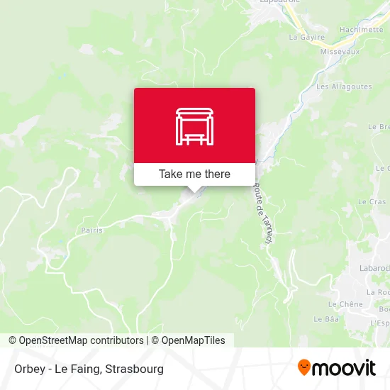 Orbey - Le Faing map
