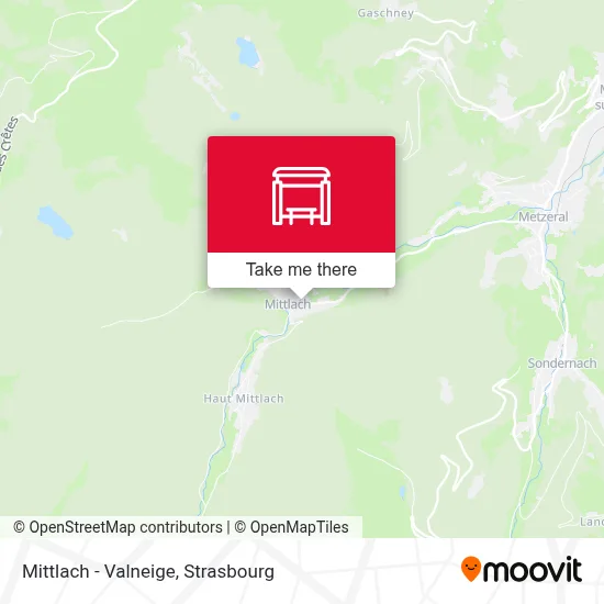 Mittlach - Valneige map