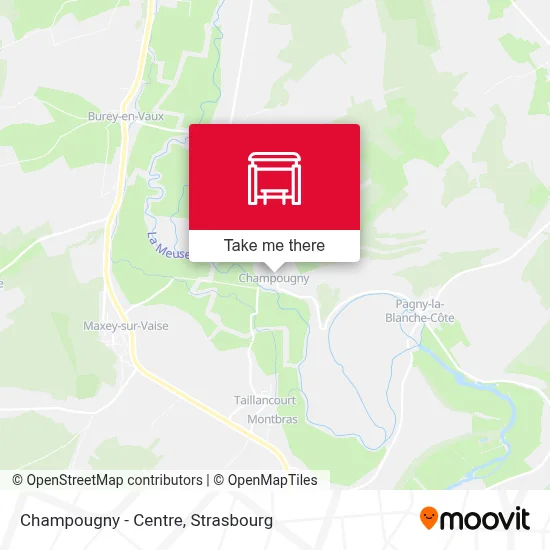 Champougny - Centre map