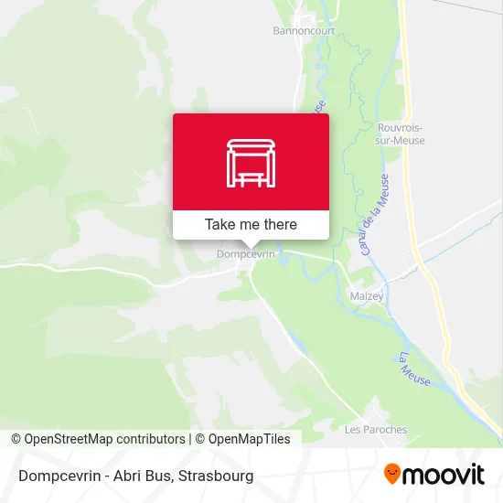 Dompcevrin - Abri Bus map