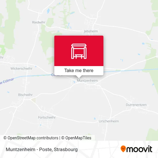 Muntzenheim - Poste map