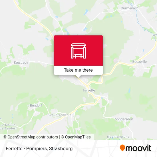 Ferrette - Pompiers map