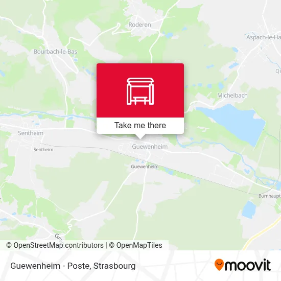 Guewenheim - Poste map