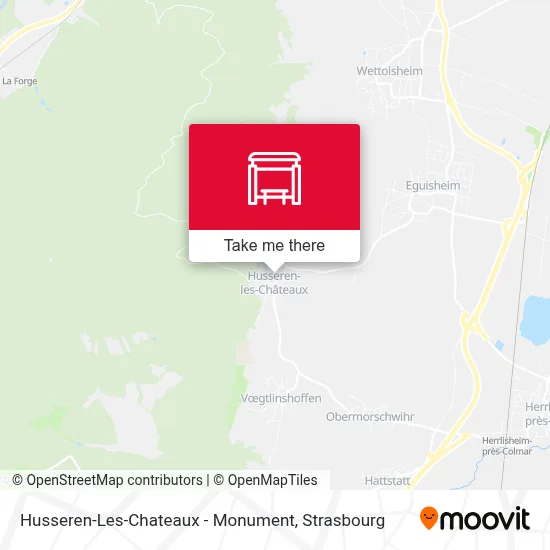 Husseren-Les-Chateaux - Monument map