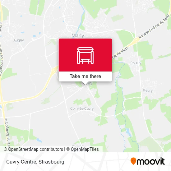 Cuvry Centre map