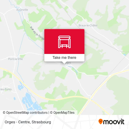 Orges - Centre map