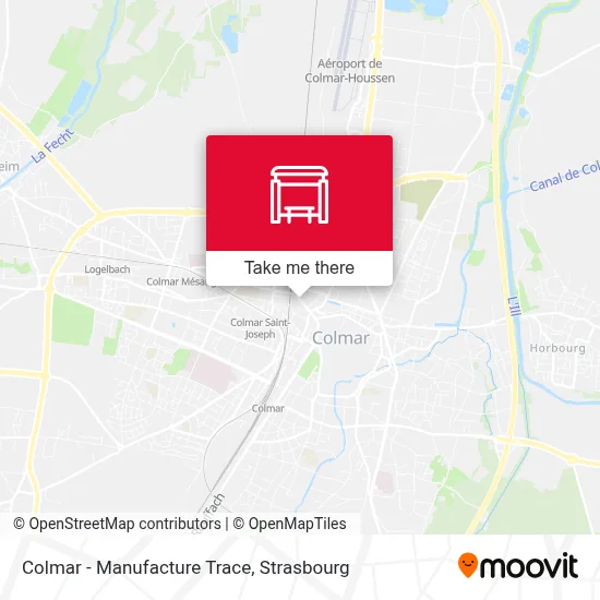 Colmar - Manufacture Trace map