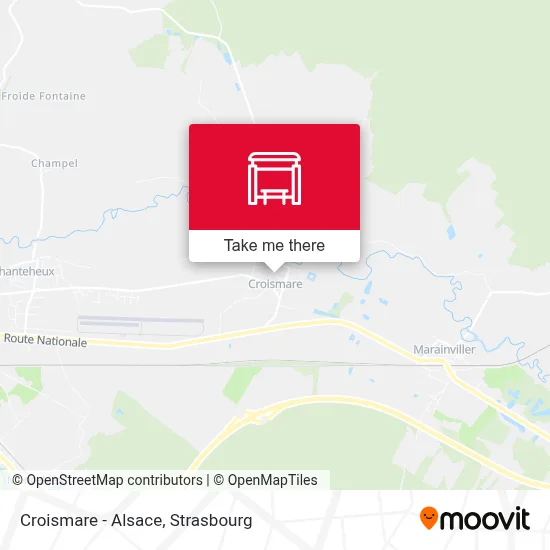 Croismare - Alsace map