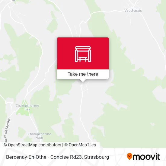 Bercenay-En-Othe - Concise Rd23 map