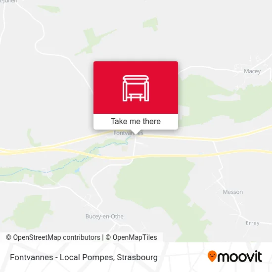 Fontvannes - Local Pompes map