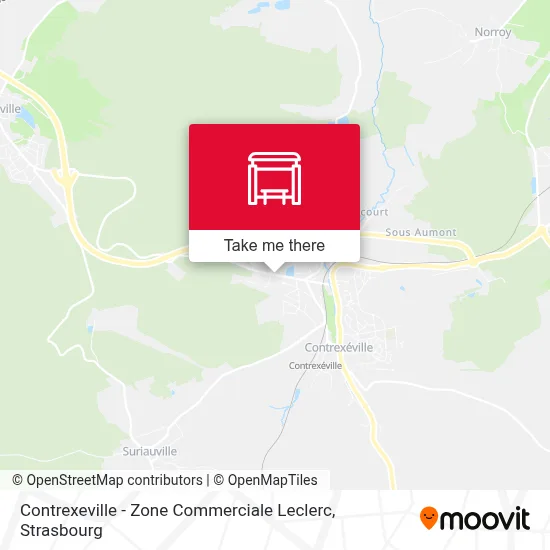 Contrexeville - Zone Commerciale Leclerc map