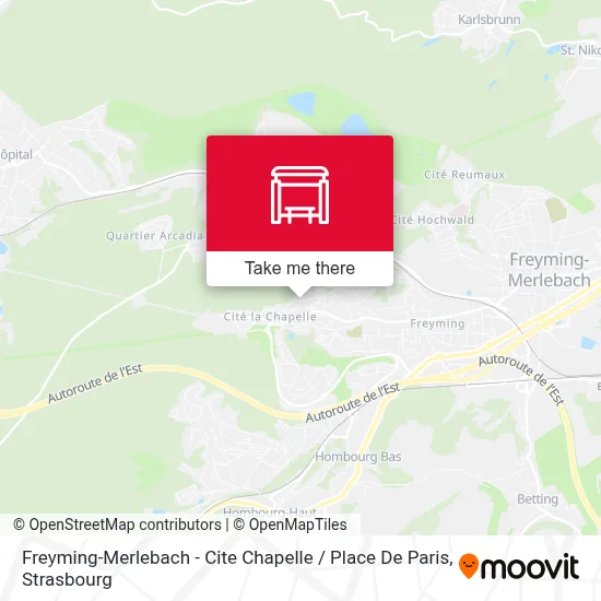 Freyming-Merlebach - Cite Chapelle / Place De Paris map