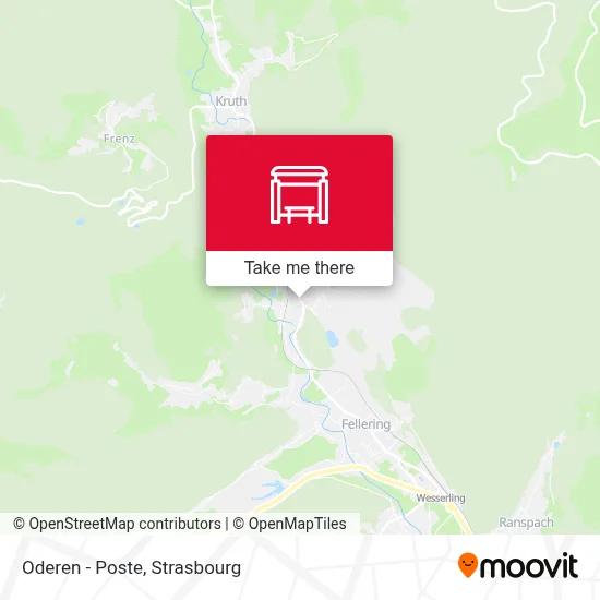 Oderen - Poste map