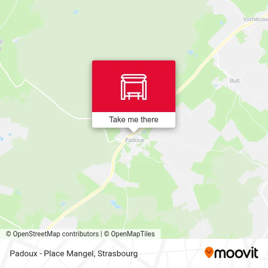 Padoux - Place Mangel map