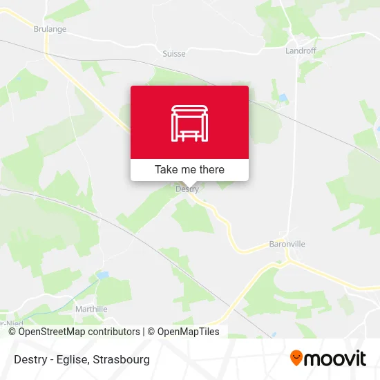 Destry - Eglise map