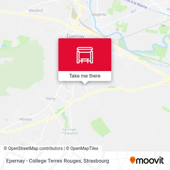 Mapa Epernay - College Terres Rouges