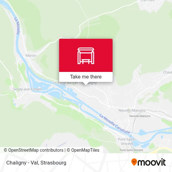 Mapa Chaligny - Val
