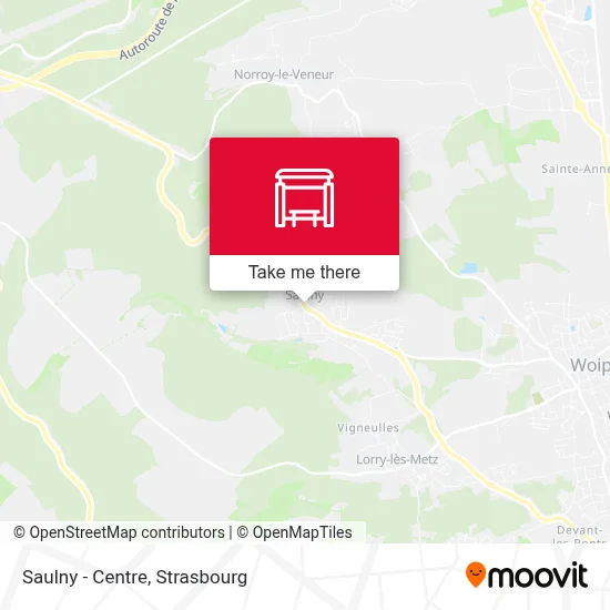 Saulny - Centre map