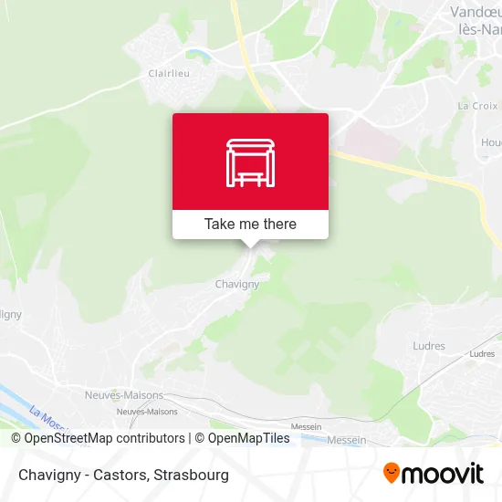 Chavigny - Castors map