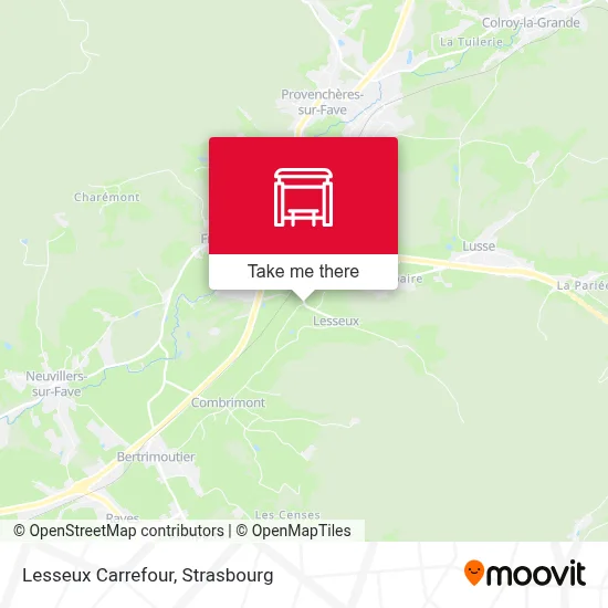 Lesseux Carrefour map