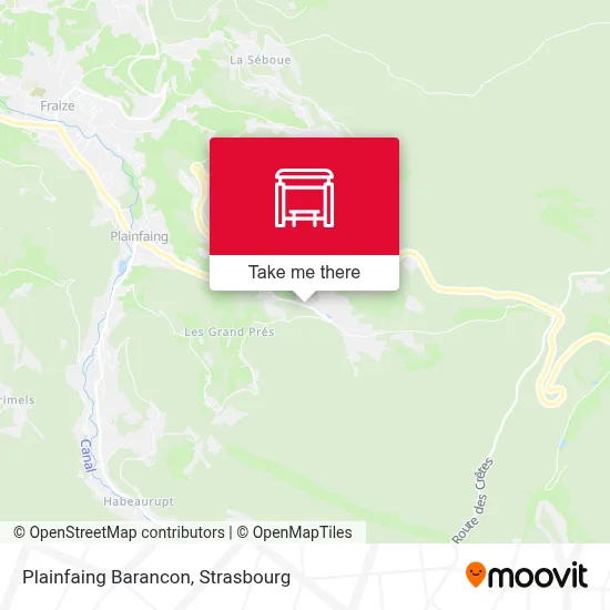 Plainfaing Barancon map