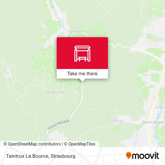 Taintrux La Bource map