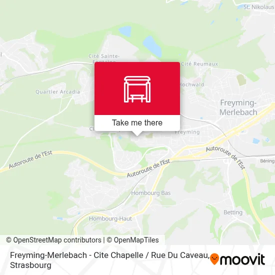 Freyming-Merlebach - Cite Chapelle / Rue Du Caveau map