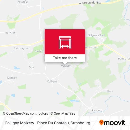 Colligny-Maizery - Place Du Chateau map