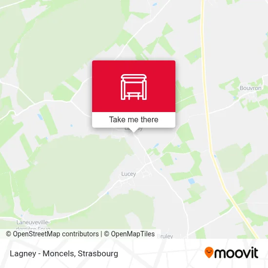 Lagney - Moncels map