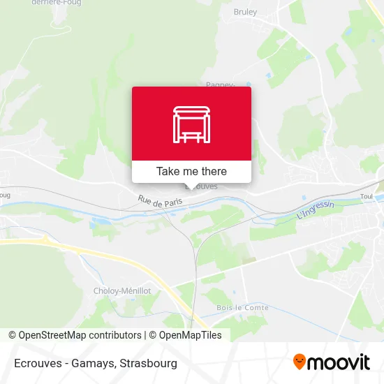 Ecrouves - Gamays map