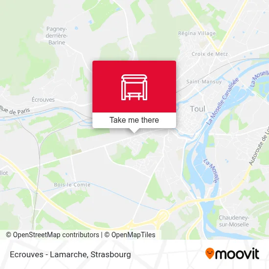 Ecrouves - Lamarche map