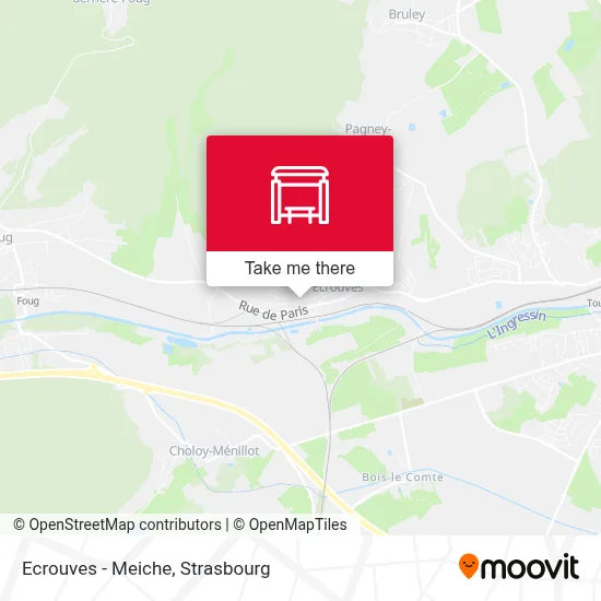 Ecrouves - Meiche map