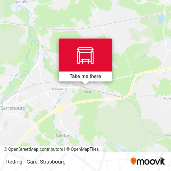 Reding - Gare map
