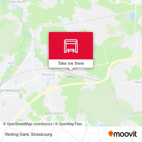 Mapa Réding Gare