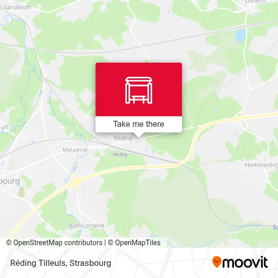 Mapa Réding Tilleuls