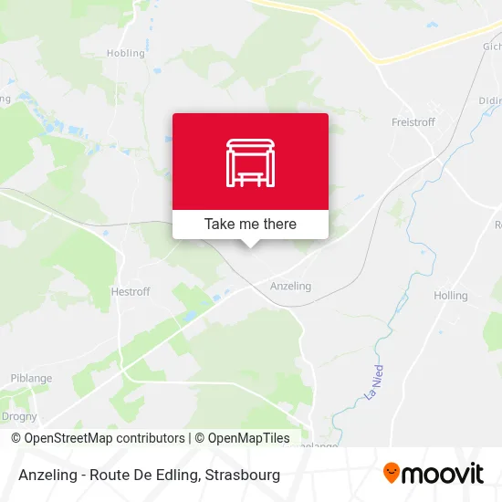 Anzeling - Route De Edling map