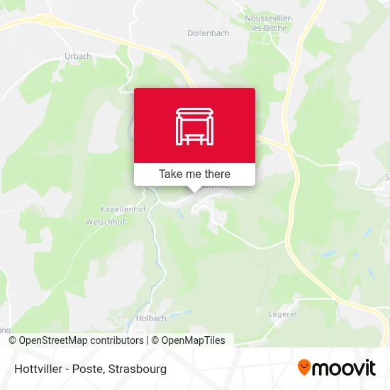 Hottviller - Poste map