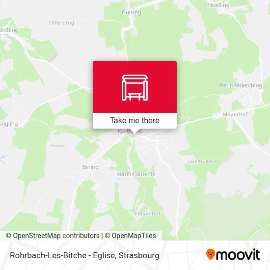 Mapa Rohrbach-Les-Bitche - Eglise