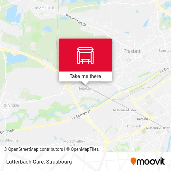 Lutterbach Gare map