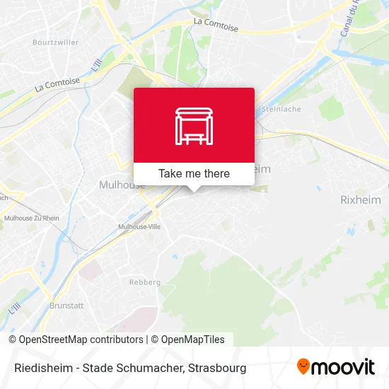 Riedisheim - Stade Schumacher map