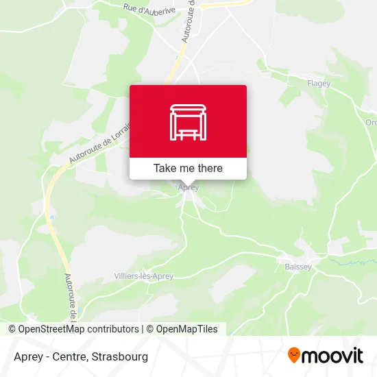 Aprey - Centre map