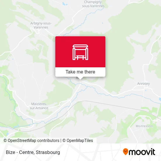 Bize - Centre map