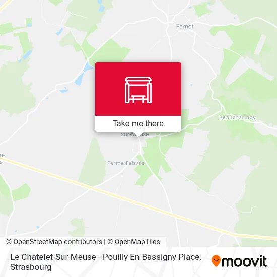 Le Chatelet-Sur-Meuse - Pouilly En Bassigny Place map