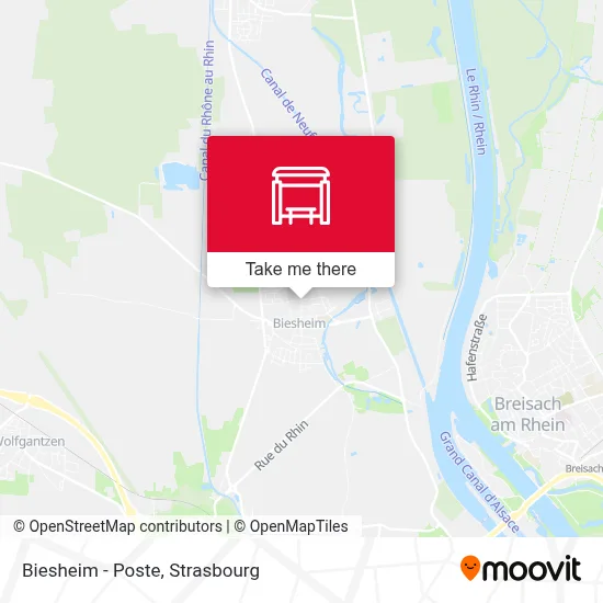Biesheim - Poste map