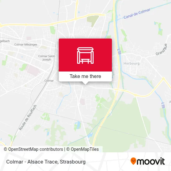Colmar - Alsace Trace map