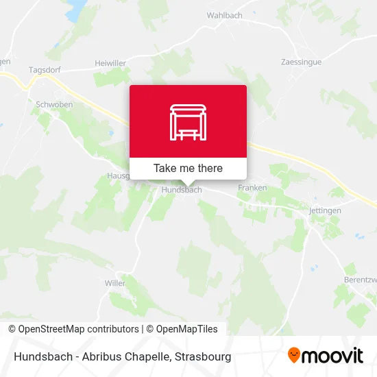 Hundsbach - Abribus Chapelle map