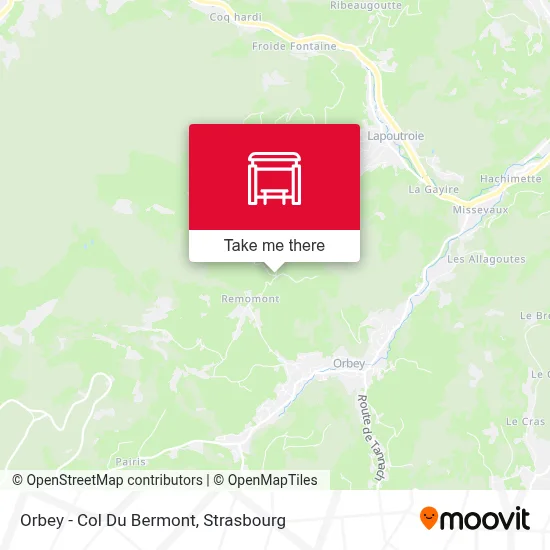 Orbey - Col Du Bermont map