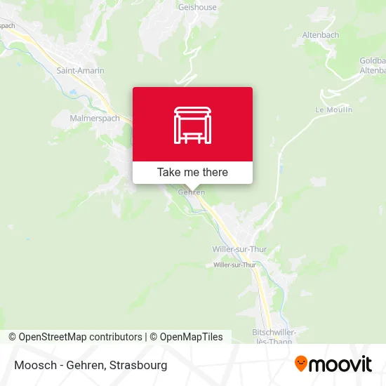 Moosch - Gehren map