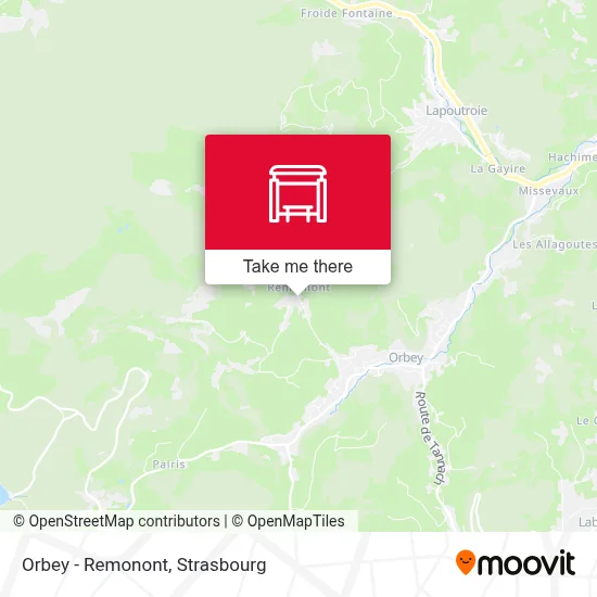 Orbey - Remonont map
