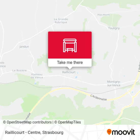 Raillicourt - Centre map